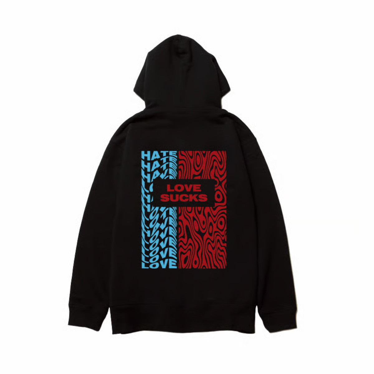 LOVE | HATE HOODIE (BLACK×RED BLUE)