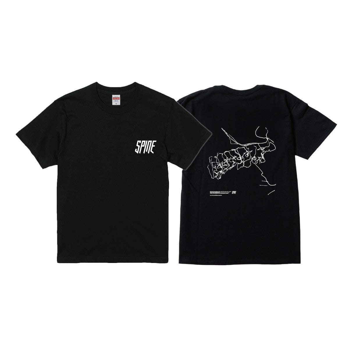 【Made-to-order item】SPINE TEE (BLACK)＜Order Period:～6/7＞