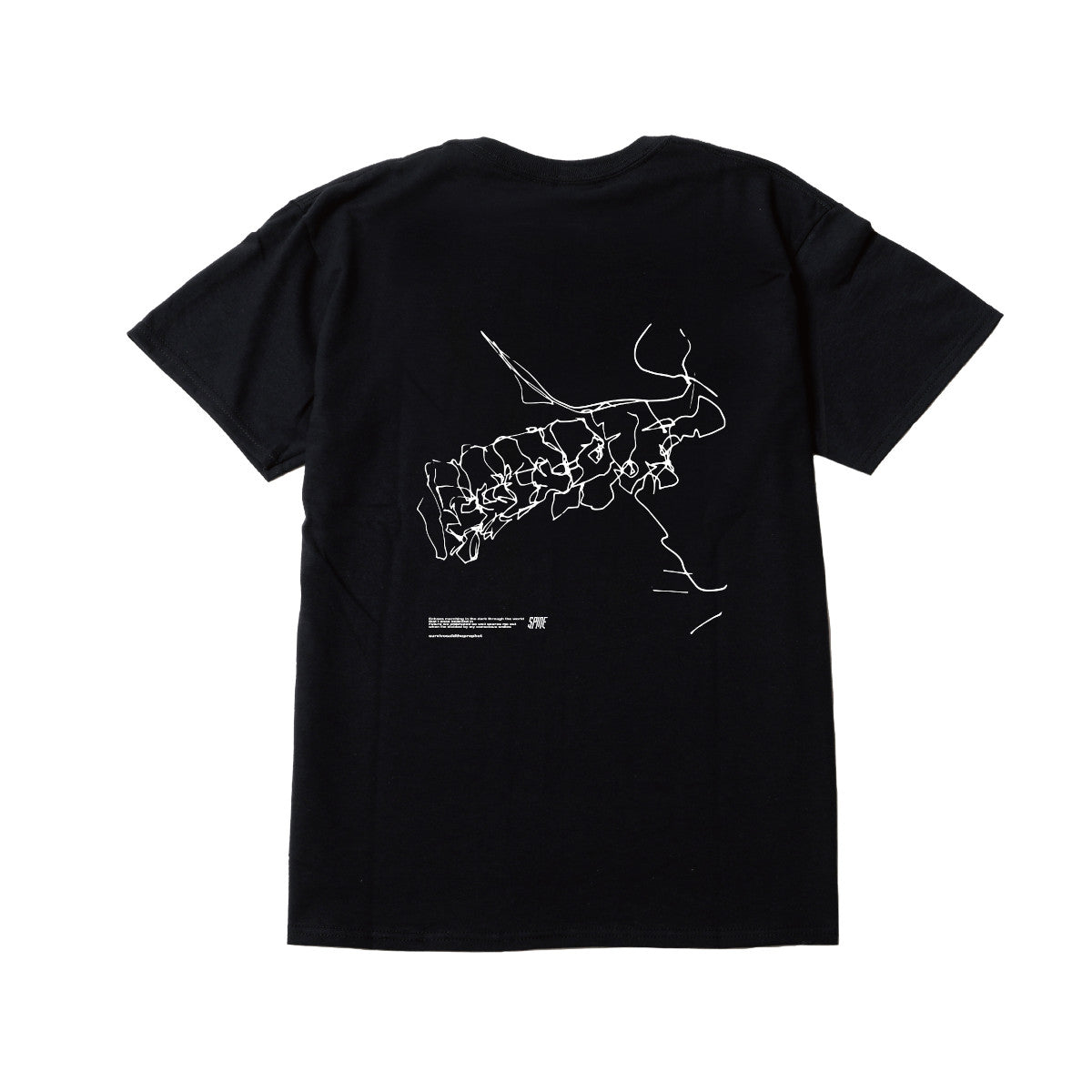 【Made-to-order item】SPINE TEE (BLACK)＜Order Period:～6/7＞