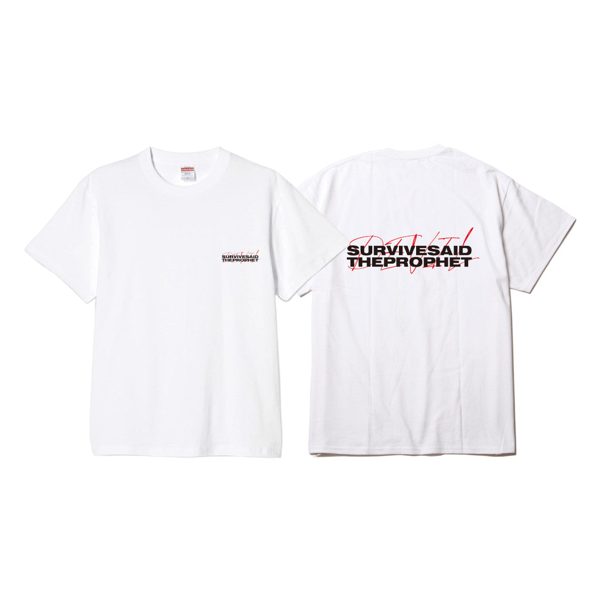 【Made-to-order item】SURVIVE SAID THE PROPHET LOGO DEVIL TEE (WHITE & RED)＜Order Period:～6/7＞