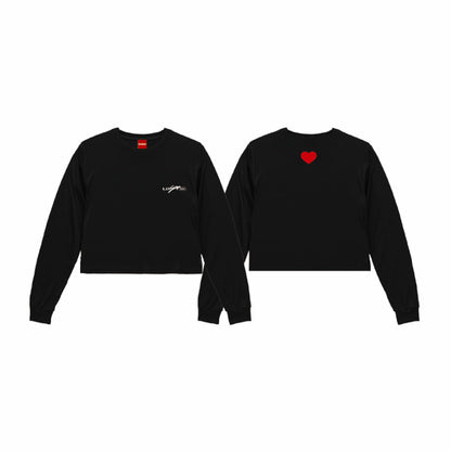 LOVE CROPPED L/S TEE (ONE SIZE)