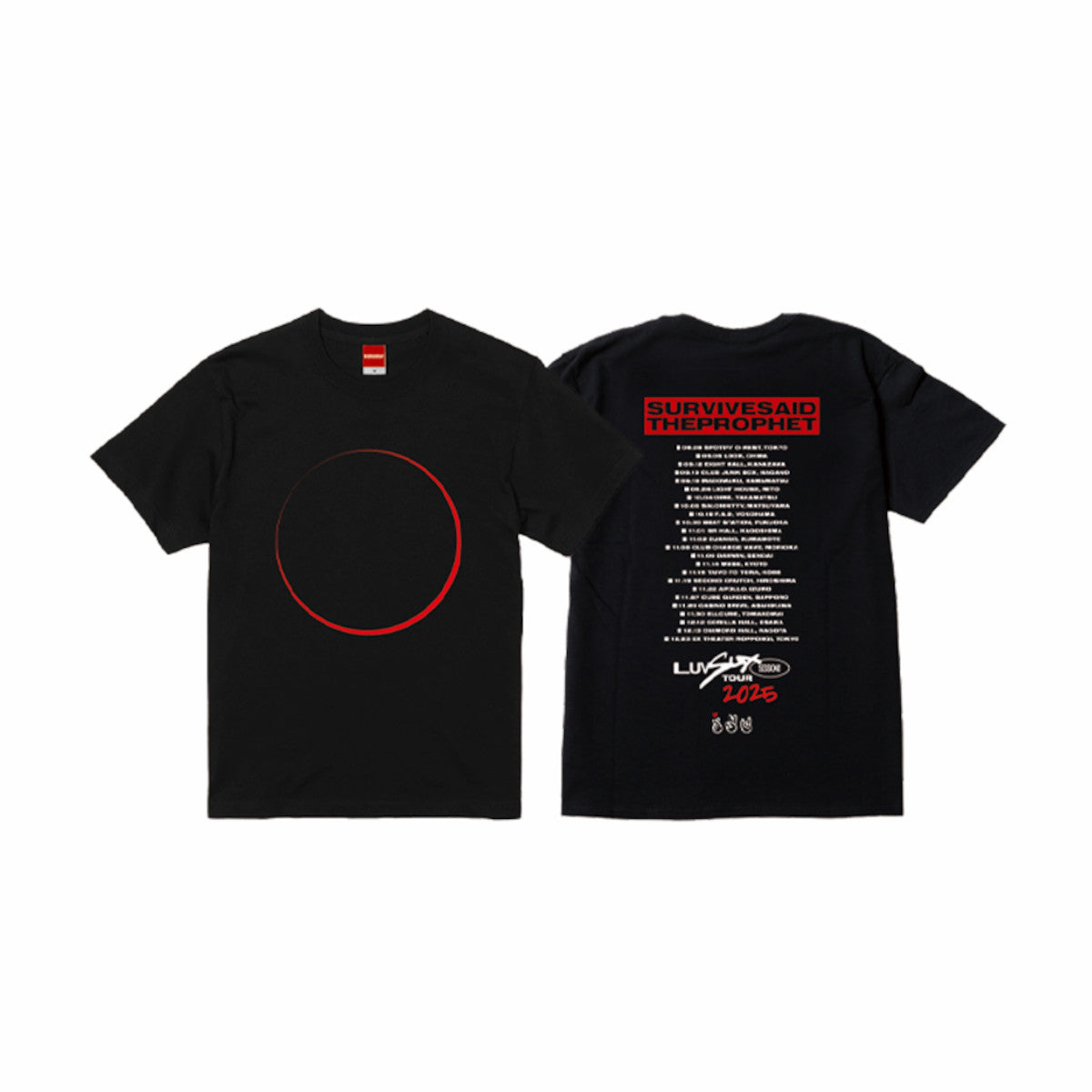 LUV SUX SESSIONS TOUR TEE (RED CIRCLE)