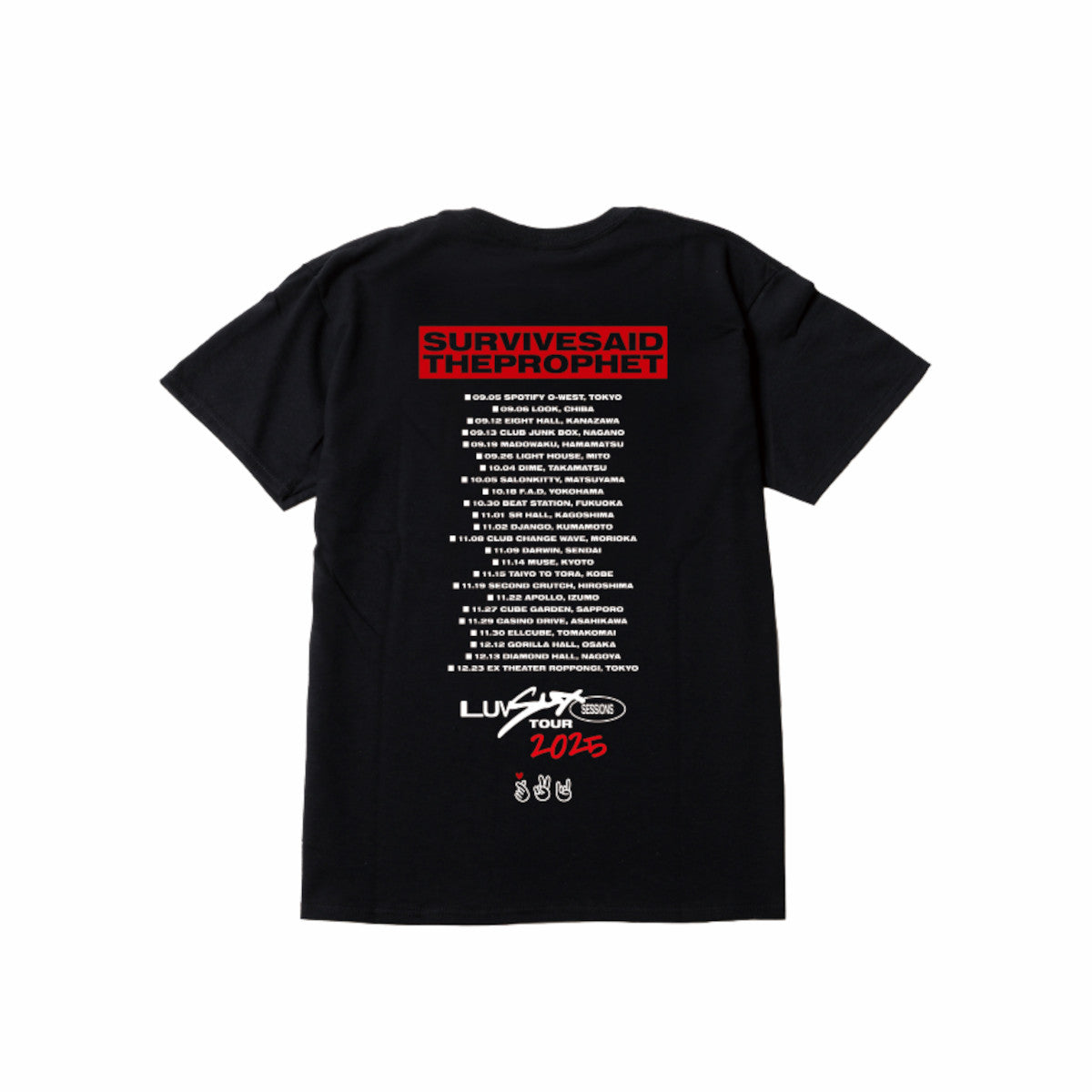 LUV SUX SESSIONS TOUR TEE (WHITE CIRCLE)